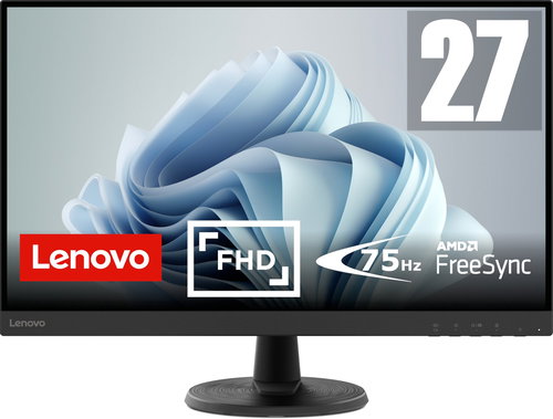 27" Lenovo D27-40 schwarz - Monitor - Hauptbild