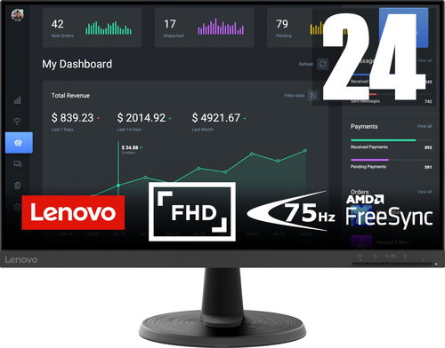 23.8" Lenovo D24-40 - Monitor - Main image