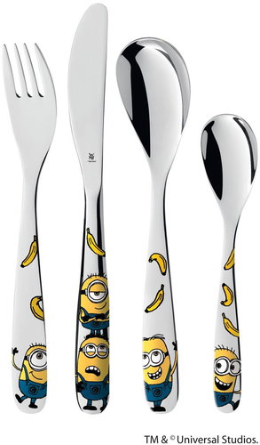 WMF 1286076040 Minions 4 Stück Hauptbild WMF 1286076040 Minions 4 Stück - Kinderbesteck - Hauptbild