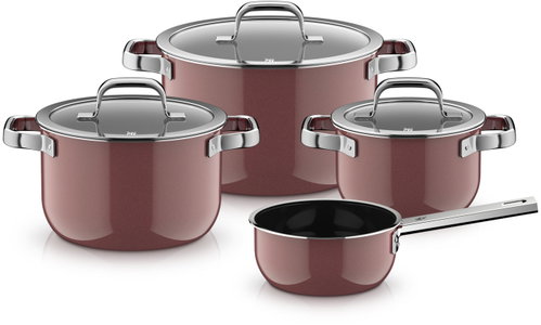 WMF Sada hrnců 4 ks Fusiontec Mineral Pro růžový křemen 0518955290 - Kitchenware Set - Main image