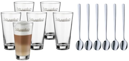 WMF 996269999 Set für Latte Macchiato, Gläser + Löffel 6-teilig Hauptbild WMF 996269999 Set für Latte Macchiato, Gläser + Löffel 6-teilig - Glas - Hauptbild