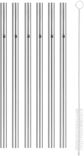 WMF Baric 0608976040 Strohhalme aus Edelstahl 6 Stück - Strohhalm - Hauptbild