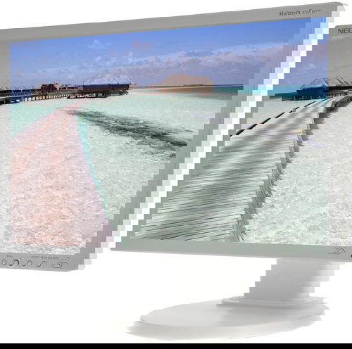 20" NEC MultiSync LED E201W white - LCD Monitor - Main image
