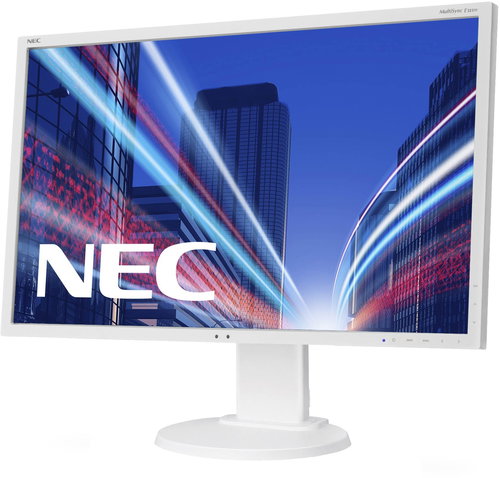 22" NEC MultiSync LED E223W White - LCD Monitor - Main image