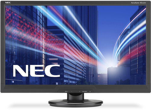 24" NEC AccuSync AS242W Black - LCD Monitor - Main image