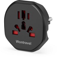 Cestovný adaptér Wontravel WL-09 – UK, AUS, US –> EU; čierny - Cestovní adaptér