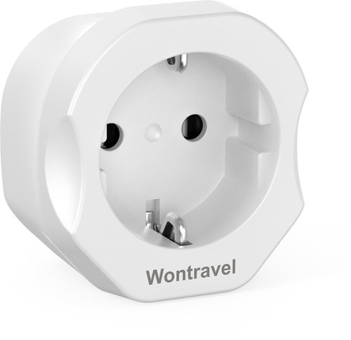 Wontravel WL-033 - EU -> UK, white - Travel Adapter - Main image