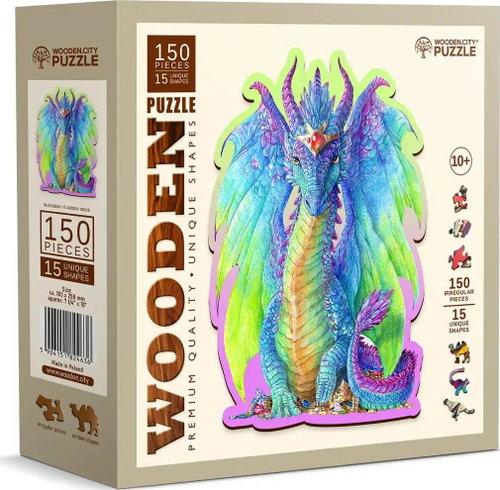 WOODEN CITY Wooden Puzzle Majestic Dragon 150 pieces - Jigsaw Puzzle - Main image