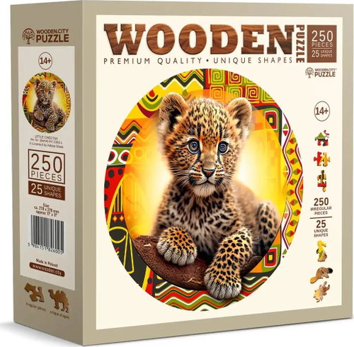 WOODEN CITY Wooden puzzle Little cute leopard 250 pieces - Jigsaw Puzzle - Main image