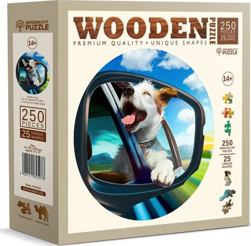 WOODEN CITY Wooden puzzle Happy Dog 250 pieces - Jigsaw Puzzle - Main image