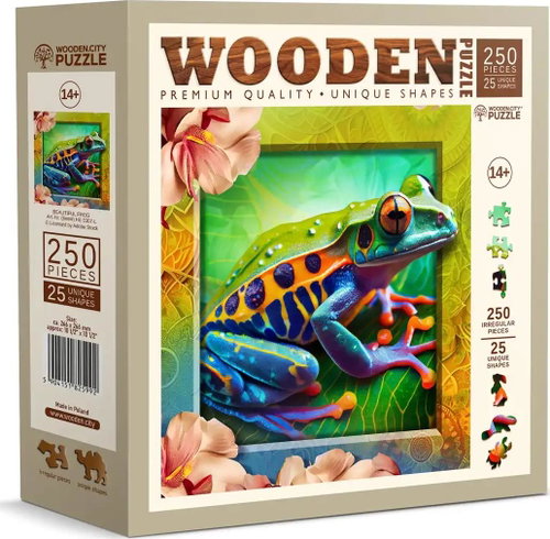 WOODEN CITY Wooden Puzzle Colorful Frog 250 pieces - Jigsaw Puzzle - Main image