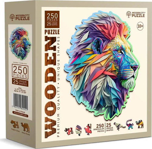 WOODEN CITY Wooden Puzzle Modern Lion 250 pieces - Jigsaw Puzzle - Main image