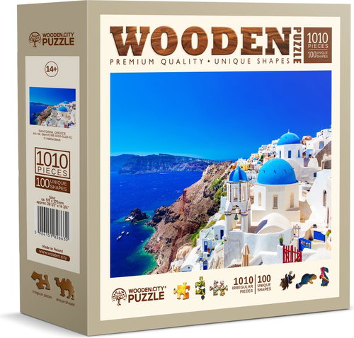 WOODEN CITY Wooden puzzle Santorini, Greece 1010 pieces - Jigsaw Puzzle - Main image
