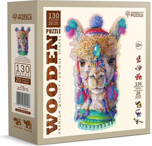 WOODEN CITY Wooden Puzzle Mystical Llama 130 pieces - Jigsaw Puzzle - Main image