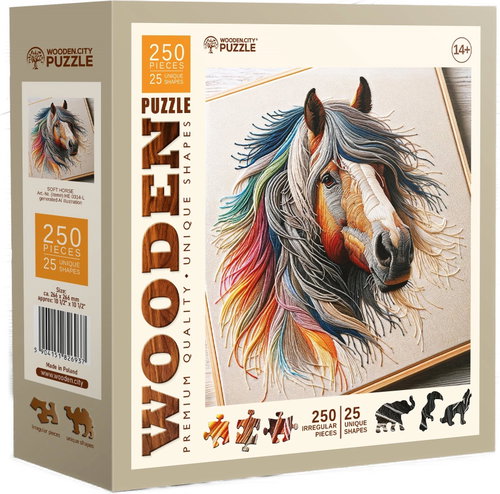 WOODEN CITY Wooden Puzzle Gentle Horse 250 pieces - Jigsaw Puzzle - Main image