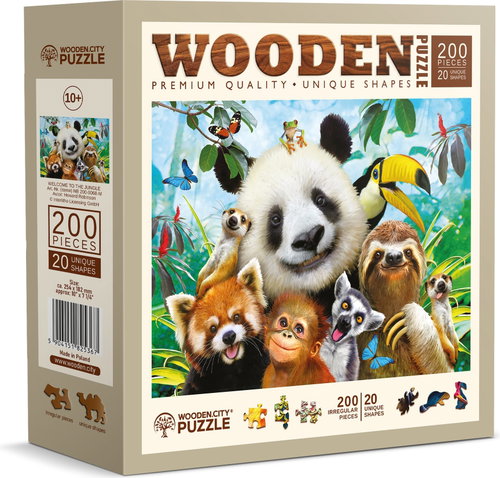WOODEN CITY Wooden Puzzle Welcome to the Jungle 200 pieces - Jigsaw Puzzle - Main image