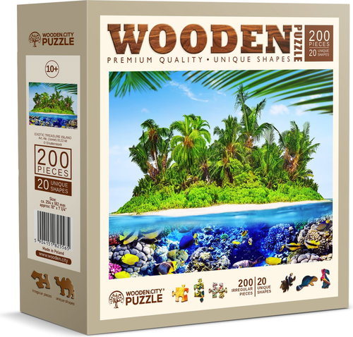 WOODEN CITY Wooden Puzzle Exotic Treasure Island 200 pieces - Jigsaw Puzzle - Main image