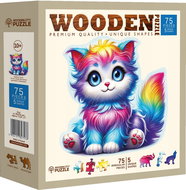 WOODEN CITY Wooden Puzzle coloured Kitten 75 pieces - Jigsaw Puzzle