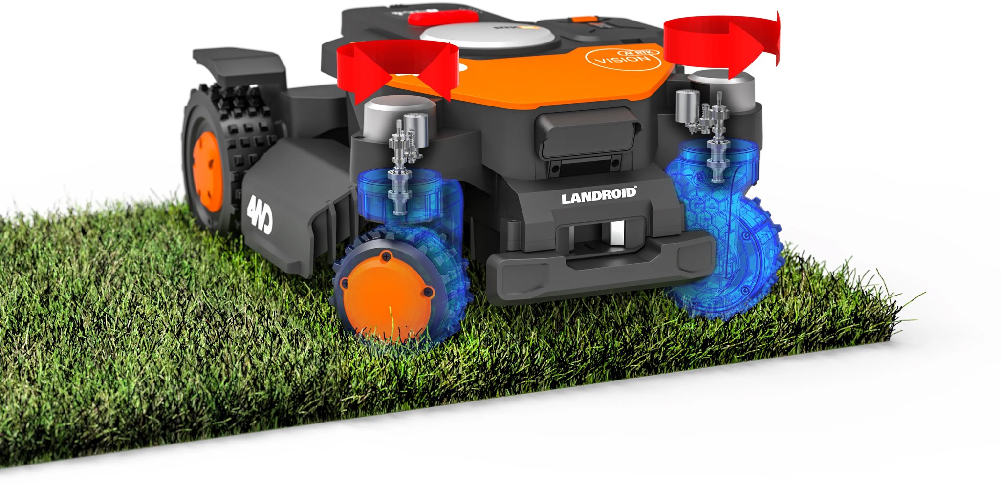 WORX WR341 Vision Cloud 4WD recenzia: bez vodiaceho drôtu a pre členité záhrady 14 WORX Robotická kosačka WR341 Vision Cloud 4WD 1000 m2 (RTK + AI V-SLAM Stereo) – Čo znamená 4WD, svah a 22 cm záber v bežnom používaní