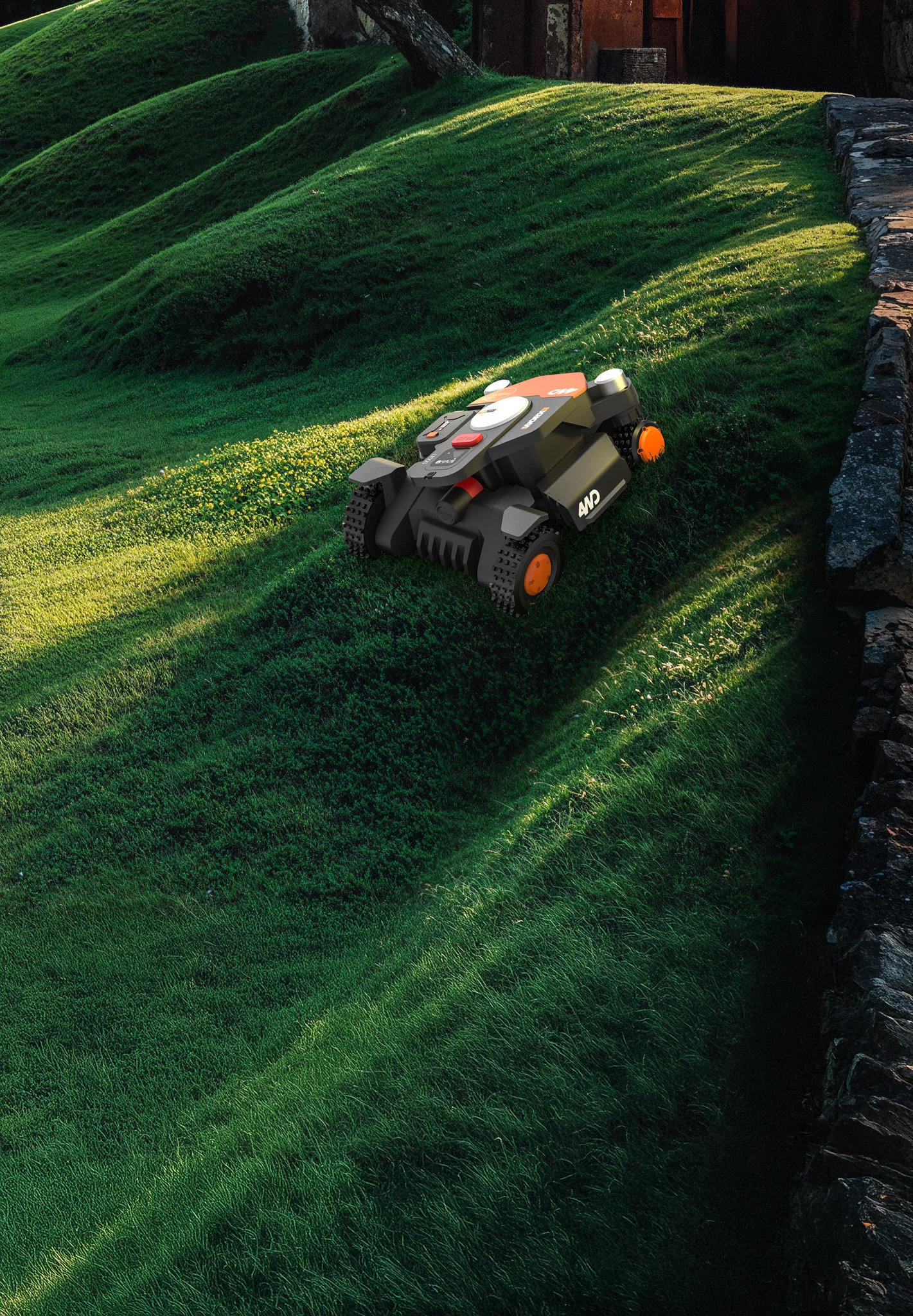 WORX WR341 Vision Cloud 4WD recenzia: bez vodiaceho drôtu a pre členité záhrady 15 WORX Robotická kosačka WR341 Vision Cloud 4WD 1000 m2 (RTK + AI V-SLAM Stereo) – Aplikácia, bezpečnosť a ovládanie bez zbytočnej obsluhy
