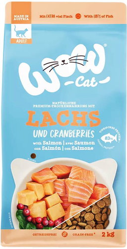 WOW Cat granules Fish with salmon and cranberries Adult 325 g - Cat Kibble - Main image