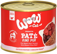 WOW Cat canned Paté Beef PUR Adult 200 g - Canned Food for Cats