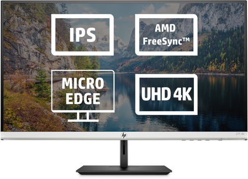 HP 27f 27 Class 4K UHD LCD Monitor, 16:9 