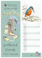 Wrendale Designs Kitchen Calendar 2026 Birds - Wall Calendar