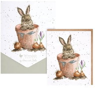 Wrendale Designs Rabbit Card and Envelope Set - Greeting Card