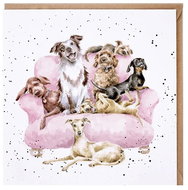 Wrendale Designs Wish Dogs on the seat - Greeting Card