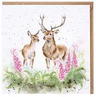 Wrendale Designs Wish Deer with a rope - Greeting Card