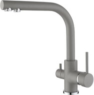 Aquasanita Three-way sink mixer Akvaduo 2663 Long - 220 argent, coarse concrete - Tap