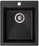 AQUASANITA Simplex 425 Black Metallic - Granite Sink