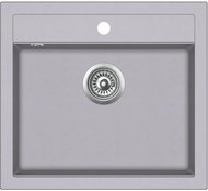 AQUASANITA Quadro 565 Alumetallic - Granite Sink