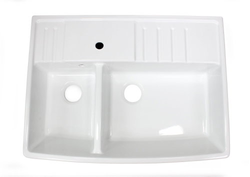 LUISINA Berlioz 900.2 White - Ceramic Sink - Main image