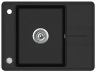 AQUASANITA Bella 670.5E Black metallic - Granite Sink