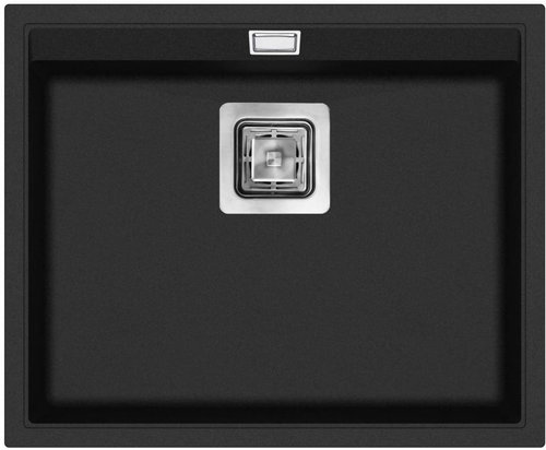AQUASANITA Delicia 555 Black metallic - Granite Sink - Main image