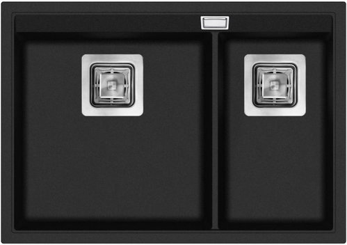 AQUASANITA Delicia 650.1 Black metallic - Granite Sink - Main image