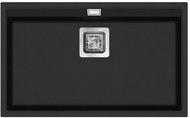 AQUASANITA Delicia 740 Black metallic - Granite Sink