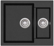 Aquasanita Tesa 580.1E Black metallic - Granite Sink