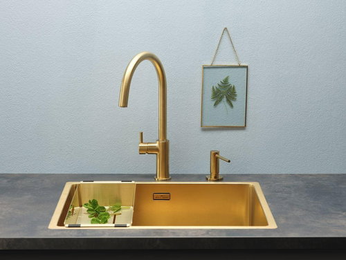 REGINOX SET Miami 500 Gold + faucet Cano + accessories Gold - Ceramic Sink - Main image