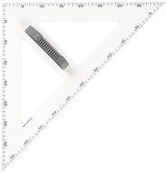 WISSNER magnetic triangle 45°, 60 cm, white - Ruler