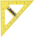 WISSNER tabulový trojúhelník 45°, 60 cm, žlutý