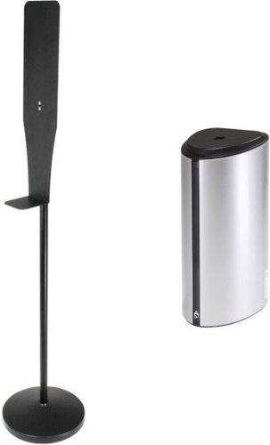 DONNER TRAY with Drip Black + DONNER DROP (Foam) Silver - Disinfection Stand - Main image