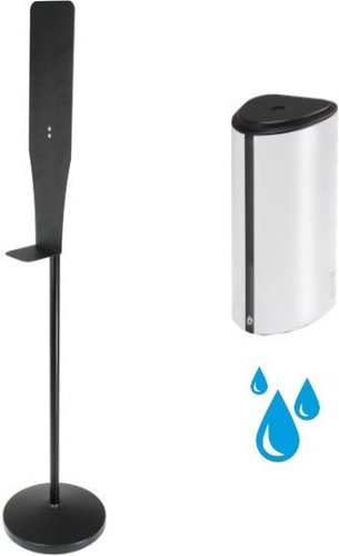 DONNER TRAY with Drip Black + DONNER DROP (Gel) Silver - Disinfection Stand - Main image