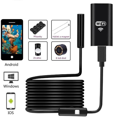 W-STAR WEHD720P5m Wifi endoscope HD720P-5m - Inspection Camera - Main image