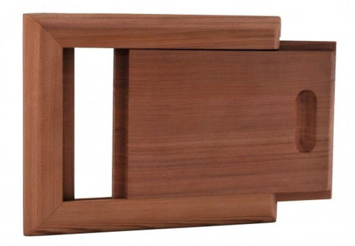 SENTIOTEC Sauna ventilation - sliding, cedar - Sauna Ventilation - Main image