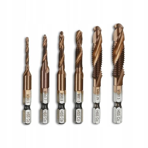 Hurt.Dexxer Sada profesionálních HSS vrtáků pro kov i dřevo - 6 ks - Drill Set - Main image