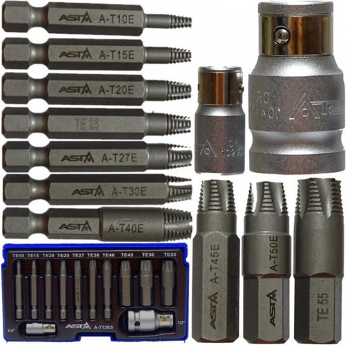 Asta A-T12ES Sada bitů na uvolnění poškozených šroubů TORX - Bit Set - Main image