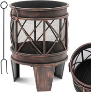 Build & Trade & Innovative Metal garden fireplace with poker 43 × 43 × 58 cm brown - Fireplace